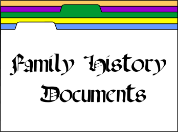 Family History Documents file folders